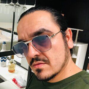 Men Sunglasses Trendy Black Lens Rimless Fashion Retro Shades Silver Metal Gafas